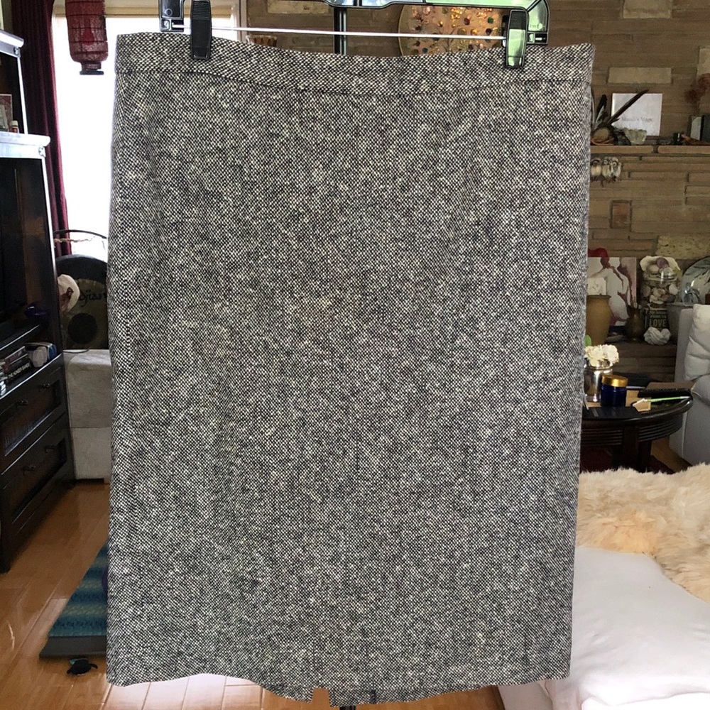 Pure Brand Classic Women's Gray Wool Tweed Pencil Skirt